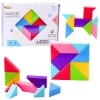 Magnetic Tangram Blocks Colorful Puzzle Stickers 9 pcs. Magnetic Tangram Blocks Colorful Puzzle Stickers 9 pcs.