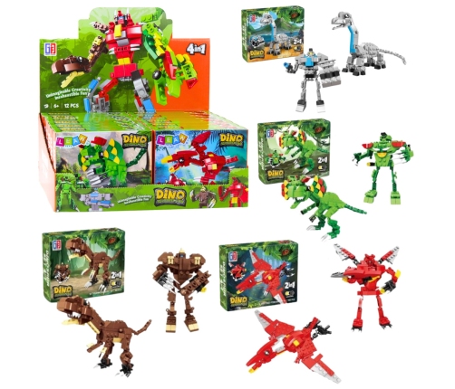 Dinosaur Robot 2in1 Construction Blocks 50-70 pcs Mix