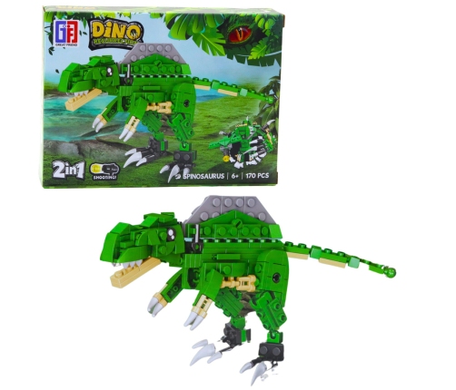 Construction Blocks Set Dinosaur Robot 2in1 153-179 pcs. Mix