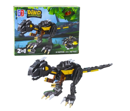 Construction Blocks Set Dinosaur Robot 2in1 153-179 pcs. Mix