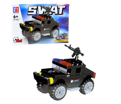 Construction Bricks Vehicles Transport SWAT 2in1 92-117 pcs.