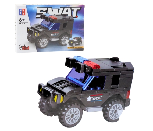 Construction Bricks Vehicles Transport SWAT 2in1 92-117 pcs.