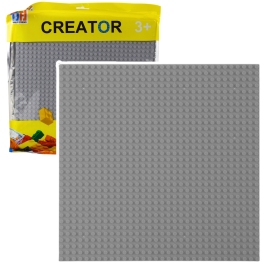 Construction Board for Building Blocks Gray 25.5 x 25.5 cm Construction Board for Building Blocks Gray 25.5 x 25.5 cm