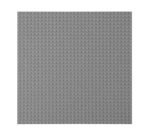 Construction Board for Building Blocks Gray 25.5 x 25.5 cm