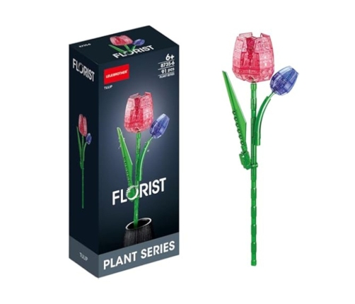 Flower Construction Blocks Compositions 60-150 pcs Mix