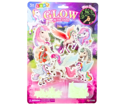 Fluorescent Wall Stickers Unicorns Stars