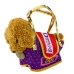 Poodle Dog in Velcro Bag, Soft Toy, Light Brown