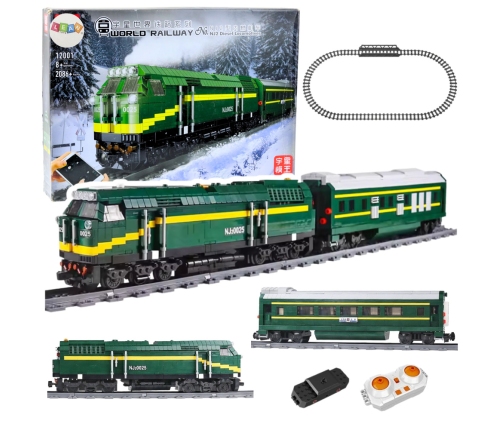 Construction Blocks Electric Train RC Train Remote Controlled 2086 pcs.