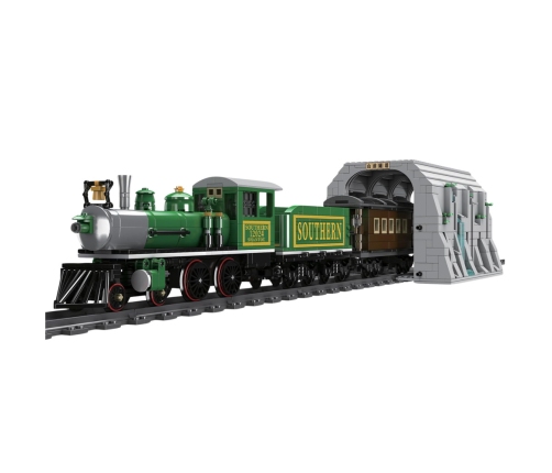 Construction Blocks Remote Controlled Steam Train RC Green 1212 pcs.