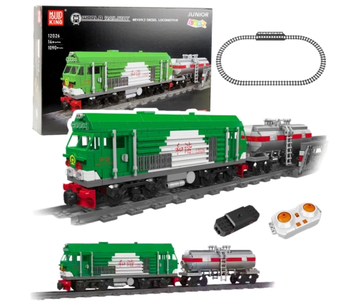 Construction Blocks Remote Controlled Tank Train RC 1090 pcs.