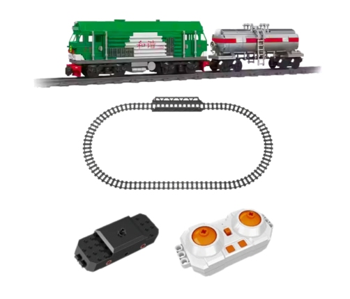 Construction Blocks Remote Controlled Tank Train RC 1090 pcs.