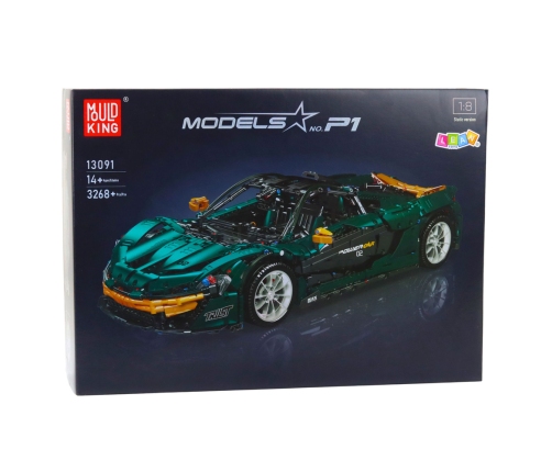Construction Bricks Sports Car Green 1:8 P1 3268pcs