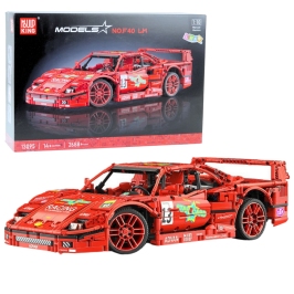 Construction Bricks Sports Car Racing Red 1:10 2688 pcs.