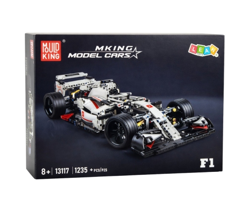 Construction Bricks F1 Race Car White and Red 1235 pcs.