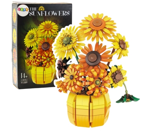 Construction Blocks Flowers Sunflowers in a Vase 1009 pcs.
