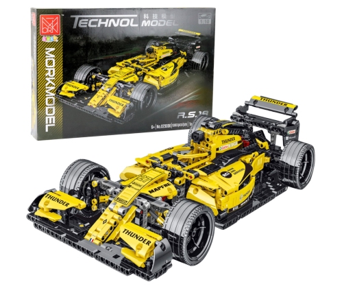 Construction Bricks Race Car R.S.18 Yellow 1:10 1093 pcs.