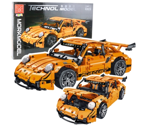 GT Racing Car Construction Bricks Orange 1:14 1268 pcs.