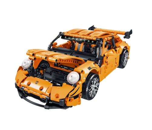 GT Racing Car Construction Bricks Orange 1:14 1268 pcs.