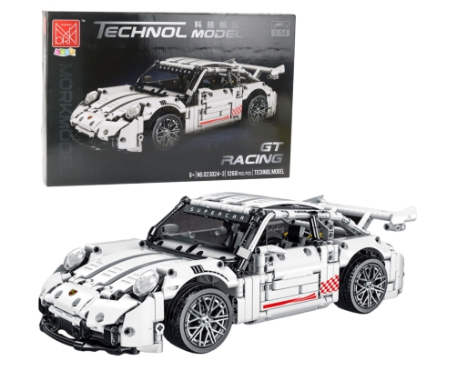 Building Blocks GT Racing Car White 1:14 1268 pcs.