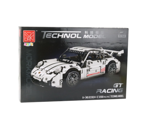 Building Blocks GT Racing Car White 1:14 1268 pcs.