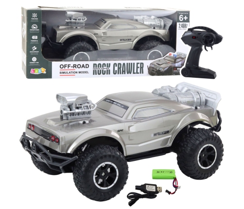 Large Remote Controlled Off-Road Sports Car RC Silver 1:8