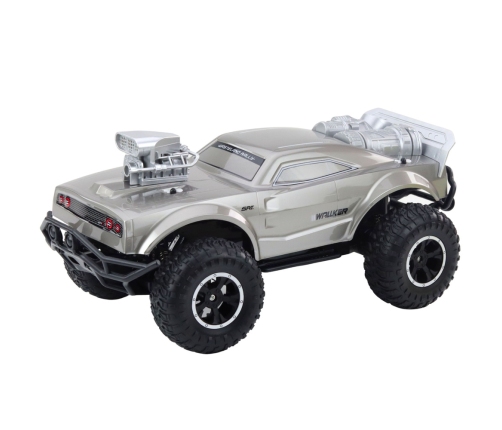 Large Remote Controlled Off-Road Sports Car RC Silver 1:8