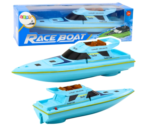 Boat Motorboat Floating Yacht Battery Operated Blue