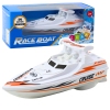 Boat Motorboat Battery Operated White Floating Water