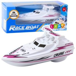 Boat Motorboat Battery White Patterns Floating Water