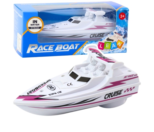 Boat Motorboat Battery White Patterns Floating Water