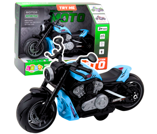 Battery Operated Toy Motorcycle Motor Lights Sounds Blue