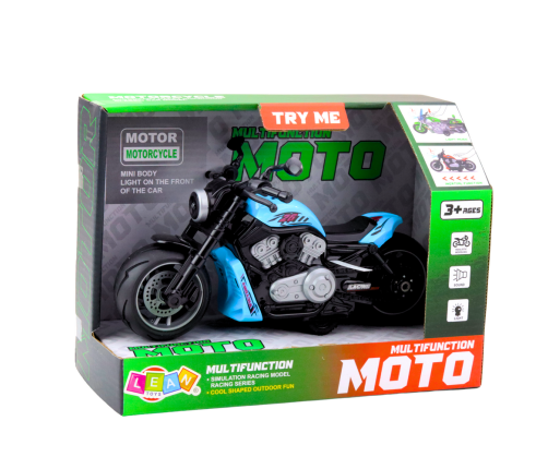 Battery Operated Toy Motorcycle Motor Lights Sounds Blue