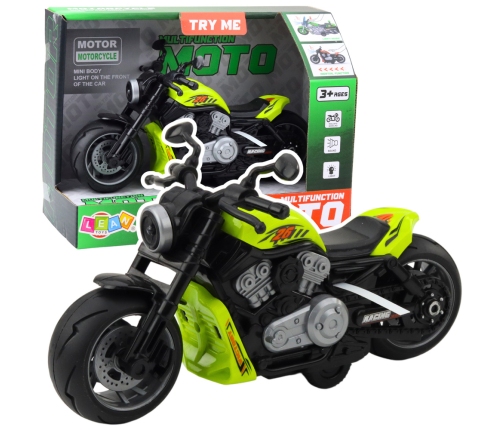 Battery Operated Toy Motorcycle Lights Sounds Green