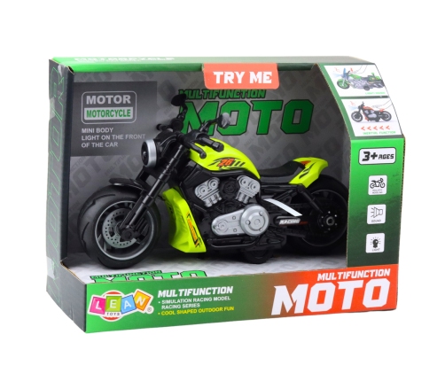 Battery Operated Toy Motorcycle Lights Sounds Green
