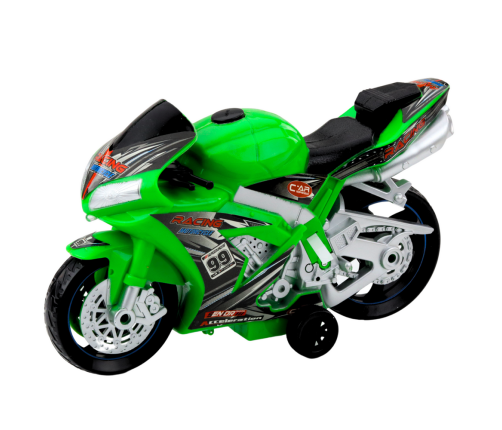 Racing Bike Racer Drive Lights Sounds Green