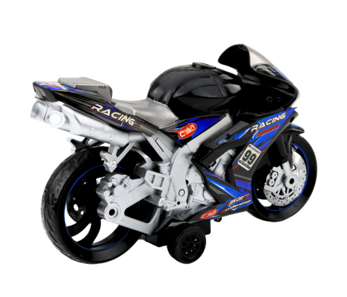 Racing Bike Racer Drive Lights Sounds Black Blue