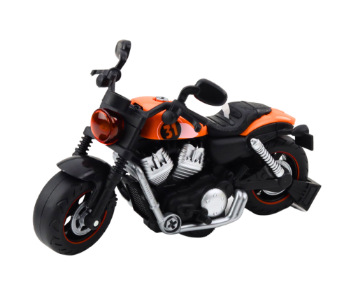 DIY Motorcycle Twisting Unscrewing Lights Sounds Orange