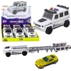 Police Off-Road Car With Friction Drive, Opening Track, White Police Off-Road Car With Friction Drive, Opening Track, White