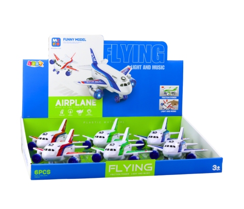 Battery Operated Passenger Plane Lights Sounds Drive Mix