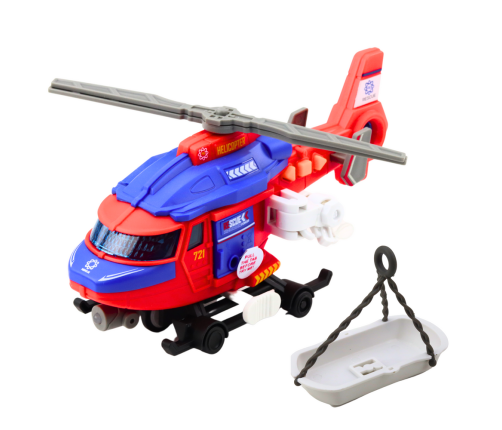 Rescue Helicopter Stretcher Hook Winch Drive Lights Sounds Mix