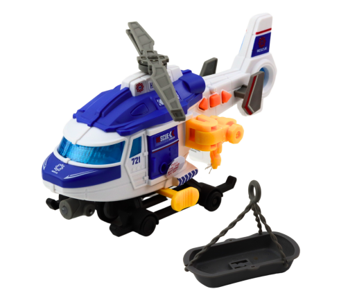 Rescue Helicopter Stretcher Hook Winch Drive Lights Sounds Mix