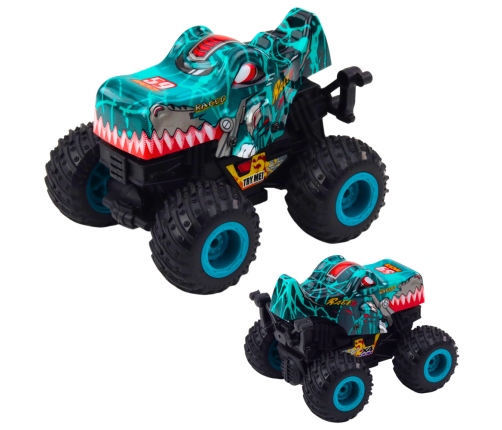 Dinosaur Offroad Vehicle Drive Lights Sounds Green Turquoise