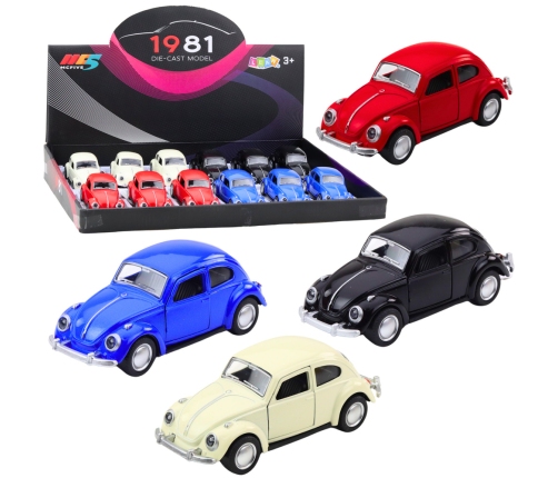 Classic Car Beetle Metal Friction Drive 1:36 Mix
