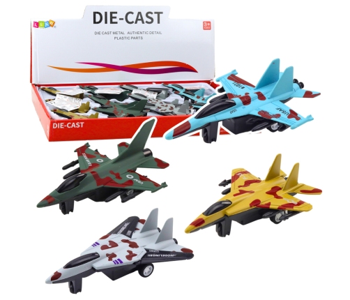 Military Fighter With Friction Drive Metal 11cm Mix