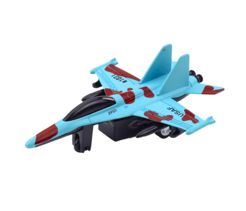 Military Fighter With Friction Drive Metal 11cm Mix