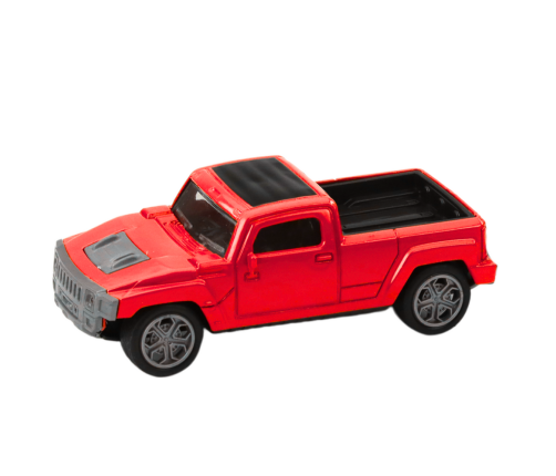 Set of Metal Car with Camper Trailer Red