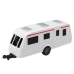Set of Metal Car with Camper Trailer Red
