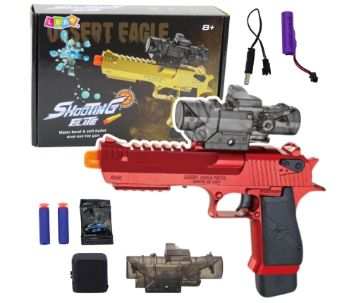 Electric Water Ball Gun Foam Darts Red