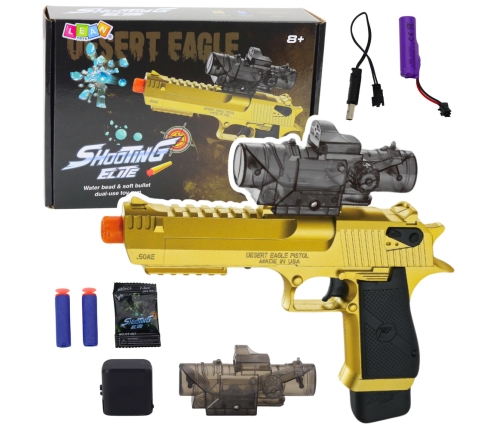 Electric Water Ball Gun Foam Darts Gold