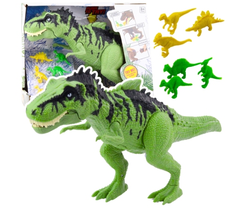Dinosaur Set With Small Figures Moving Sounds Green